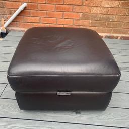 Brown leather Lazy Boy storage foot stool, few marks on top from being in storage during house move, these may come out over time, please see photos, cost over £300 when purchased, collection only.