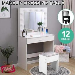 Led Vanity table

comes in black or white 
delivery available