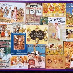 CADBURY HERITAGE COLLECTION 1000 PIECE JIGSAW PUZZLE
New & Sealed
Made by Gibsons Games
Finished puzzle measures 51cm x 72cm

Please take a look at my other items for sale.