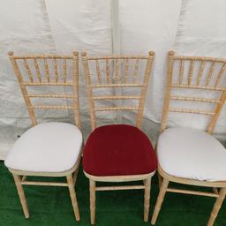 Are you have a wedding, Birthday party or get together with family and friends?
Hire this Chiavari chairs with confidence to make your guests fill special

£2.50 each piece.

white plynths available for hire

 NO PICK UP

Delivery fees will depend on your postcode .
And a refundable deposit of £50 to be paid into my account before your booking.

Please message or call me on 07496619016 for your booking.

Thanks
Theresia