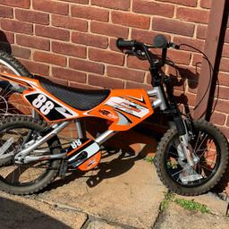 selling my boys bike as he's own grown it, all works just afew scuffs to the stickers at the back, 

can deliver local b26