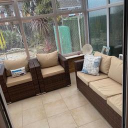 3 seat sofa, 2 chairs. Excellent used condition.
Please get in touch if interested, quick sale needed.
Collection is Wilnecote

TABLE SOLD