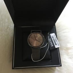 men’s grey genuine hugo boss watch, with tags and box. Requires battery change but other wise as new.