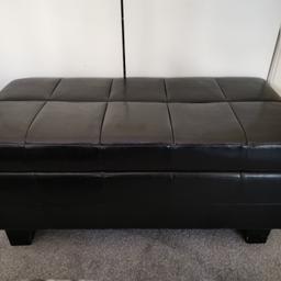 Black Faux Leather deep foam seat. Perfect condition to look at. Legs may need a touch up but can't be seen.
90cm x 41cm x 41cm

Collection from B43 5RA only

NO TIMEWASTERS