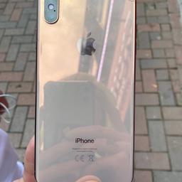 iPhone XS Max 64gb locked on 02 small crack in right corner on back all phone works great no other marks rose gold screen great condition can deliver if local message close offers