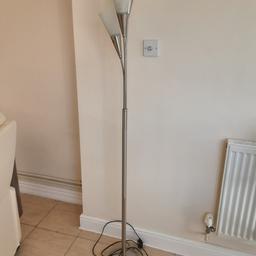 standard lamp chrome 5'6" highest point good working condition collection onlyprescot area