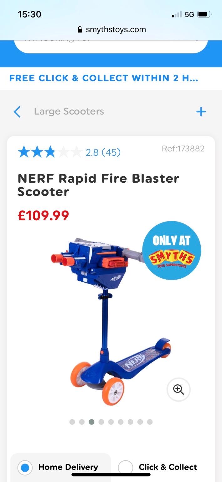 Nerf blaster scooter in B37 Solihull for £70.00 for sale Shpock