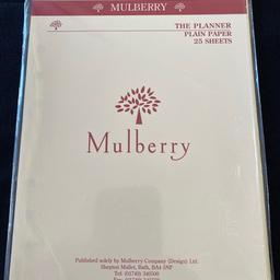 Mulberry Planner-Pack of 25 Sheets Plain Cream Paper
RARE … NEW OLD STOCK … Still Packaged
- Suitable for Mulberry Planner Organisers
- 210 x 150 mm