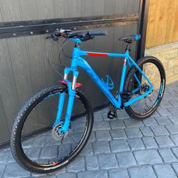 Cube
29’ wheels, lock out front suspension
Hydraulic brakes,mud guard, bottle holder
Cats eyes front and rear lights ( brand new )
Nearly New condition few marks but nothing noticeable from storage
Rivera blue best colour

£400

SOLD SOLD SOLD

Tel. 07377665782