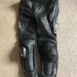 Dainese Delta 3 Leather Jeans - 36R

Only used twice on a bike trip. Great leathers and very comfortable. Only selling as I now use textiles. Details below.

Hard wearing Tutu cowhide leather construction
S1 bi-elastic fabric used for enhanced flexibility
Nanofeel internal liner with Silver Ion treatment
CE certified level 2 knee protection
Replaceable composite knee sliders
Adjustable hip tabs for an optimum fit
Full jacket to jeans connection zip
Night-time visible reflective details