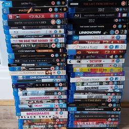 68 blu ray films plus life boxset and planet earth boxset. All good titles. £45 o.n.o good for carboot reseller.

Any questions please ask