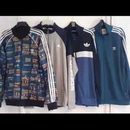 Mens  Adidas originals tracktops all XL 46/48 chest size £15 each no offers.
Camouflage coat XL £20 no offers collection Only Excellent Condition.