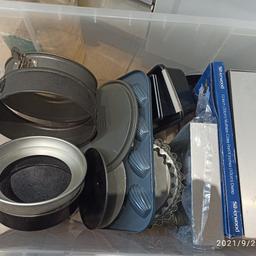 various baking tins, moulds, trays etc for sale
looking for £20 the lot.