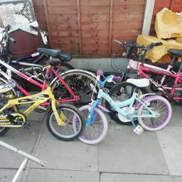 I have job lot bikes some bmxss racer n small bikes some need tlc  selling as job lot 80 the lot or make offer collection only