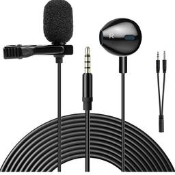 BRAND NEW ONLY £8!!
Lavalier Microphone,SOBW Omnidirectional Lavalier Mic with microphone monitoring headset for Podcasting, Recording, DSLR, Camera, Smartphone, PC, Laptop