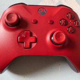 Red Xbox one wireless controller for spares or repair. The controller works but sometimes the internet connection button gets stuck. Collection Narborough LE19