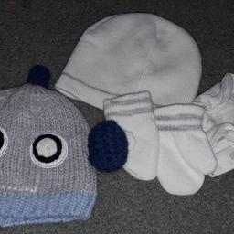 I am giving away these hats and shoes. I think they are within the 3-12 months range. colle tion from B36 area.