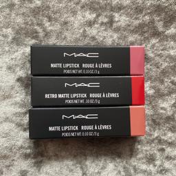 Mac lipstick bundle buy

* 608 Mehr 
* 707 Ruby Woo 
* 617 Velvey teddy

#maclipsticks #mehr #rubywoo #velvetteddy