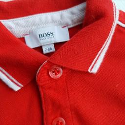 Age 2 years Hugo Boss red baby polo t shirt