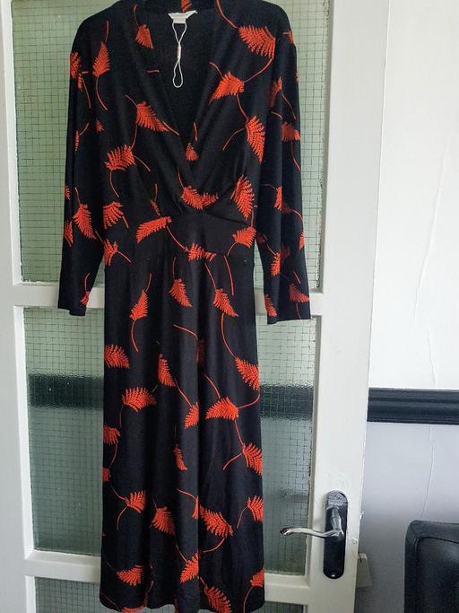 Buy & Sell South East London Brixton - South East London - Photos for Monsoon Black &Burnt Orange Leaf Print Dress