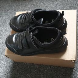 School shoes from Clarks in Black. Velcro straps. UK size 13 G
