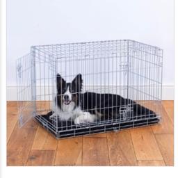 Pets at Home double door dog crate cage
Medium in Grey

This Double Door Dog Crate by Pets at Home is made from strong and sturdy powder coated metal, making it suitable for even the most boisterous dogs and is quick and easy to assemble with no tools required.

Before using the crate, remove your dogs collar and place suitable bedding into the crate to make it a comfortable and inviting place to rest.

Approximate Dimensions (Product)
61 x 91 x 57cm

collection or free local delivery
