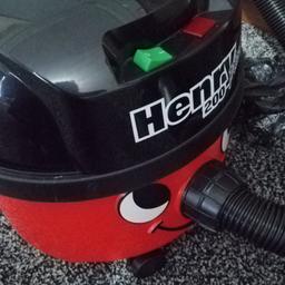 Henry xtra. Used for few months. Almost new condition as I cleaned it all. I prefer upright hoover. There's two spare bags with it also