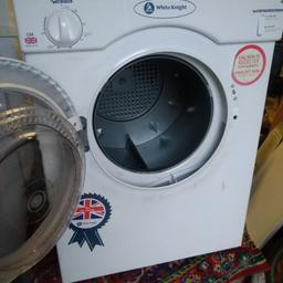 White Knight 3kg compact size vented type in very good condition drying efficiently and smoothly cleaned and serviced just now, free northampton delivery.