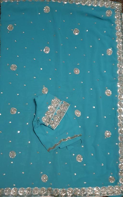 Buy & Sell West Midlands Birmingham - Photos for Light Blue Saree