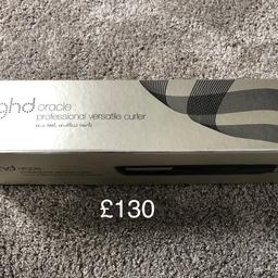 ghd Oracle Professional Versatile Curler, used once and put back in the box.
My wife struggled with these because of an arm injury so hasn’t used them.
Perfect as new condition.
From a smoke and pet free home.
Local delivery in Tamworth available for fuel cost.
£70