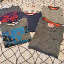 X 5 superdry t shirts all size small men’s different designs, and 1 size small vest men’s , all in ex condition price for all

Will post if postage paid thanks