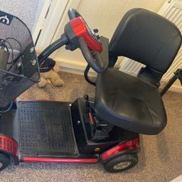 electric mobility scooter just had new battery 2 months ago. bought it for my nan but she's to fragile to go out on it now. the last picture is too show how much they are new. il lovely condition