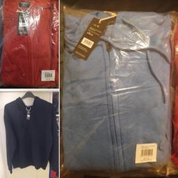 black XXL tried on too small. I have the packaging for this. 

red XXL 

blue XL

collection Stafford £10 each