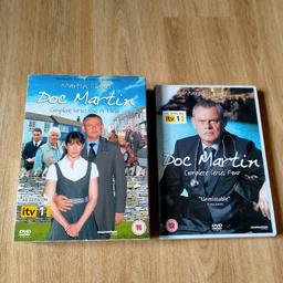 Doc Martin Complete Series 1-3 dvd box set and complete series 4 dvd bundle.

Dvds have been used but are in very good condition. Hardly been used and just been stored away.

Please see photos before purchasing

can be collected from Southgate Street Gloucester or can be posted

#docmartin #martinclunes #dvd #boxset #christmasgift
#tvshow #film