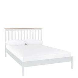 RRP: £205

 Bed frame with a slatted design to the headboard and a modern low footend. The brightening white finish is contrasted by a country cottage oak-effect top to the headboard.

Mattress sold separately (subject to availability).

Height 100, Width 131, Length 202 cm

Next day delivery available. Please note your order will only be secure once you have provided your name, address, postcode and contact number.

ALL ITEMS ARE NOT LISTED, SO PLEASE FEEL FREE CHECK our website www.ohstore.co.uk or MAKE ANY REQUESTS VIA WhatsApp 07595034353