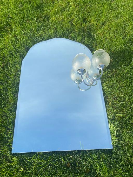 Buy & Sell Lancashire Hyndburn - Photos for Bathroom/ Cloakroom Mirror with 2 lights