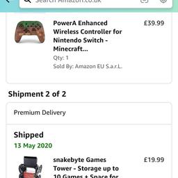 Minecraft wireless controller used 2/3 times max. Cost £40

Gaming Tower- holds dock, controller, game cases and accessories. Cost £20

£30 Ono for both- only selling due to no longer having the switch console.