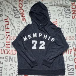 Topshop petite 10 dark grey/ black soft brushed hoodie. White stitched detail that says Memphis 72. Worn but there life left in it.