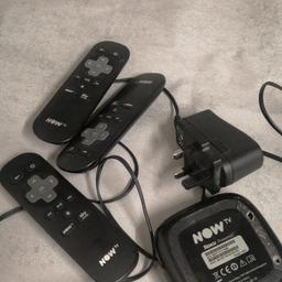 Now TV box with power lead and x3 remotes all in working order