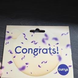 Currys gift card, returned item but do not need anything else so not needed.

please no silly offers. All receipts given with voucher.