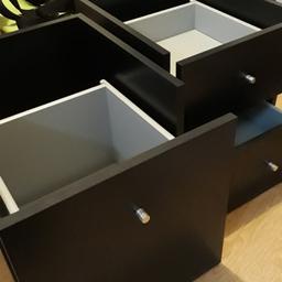 Insats låda till IKEA Kallax 
en svart djup låda
en svart med 2 lådor
