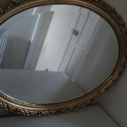 oval antique mirror large