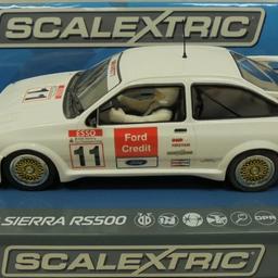 This is a brand new Scalextric Sierra
 RS500 BTCC Brans Hatch 1990 Driven by Rob Gravett No 11
The car has .Magnatraction,easy change pick-ups,Xenon effect headlights,working rear lights,high detail interior.,PCR,DPR digital plug ready.2sets pick-up braids.C3781.New Boxed

This car is brand new and boxed  the car is dpr with Magnatraction. 
Postage is £2.95 Inc tracking and insured. 
Payment is by PayPal only please.