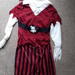 Approx age 6-9 Pirate outfit used once great for Halloween to make a zombie pirate like new £4.50 ONO