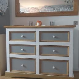 Selling my beautiful wood cabinet with added grey inserts. Selling due to moving home and nolonger fits decor.

SIZE: 137cm high / 137cm wide / 49cm deep

lovely piece - Collection only in Bow E3

£50ono