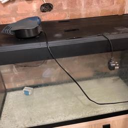 Fish tank and cabinet , Hester included bulbs need replacing