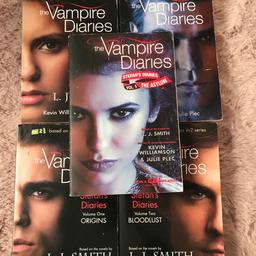 I am selling the 1-5 Stefan’s diaries book collection.
These are in a used condition.
From the popular Netflix show ‘The vampire diaries’.