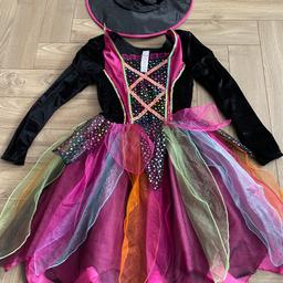 Witches outfit with black velvet arms and chiffon drapes, pretty looking dress with the witches hat size 9-10 from George (worn once)