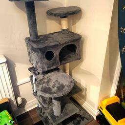 Dark grey cat tree, still good condition, cat doesn't use it anymore plus we need the space, comes from a smoke free home, collection only