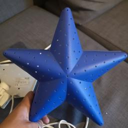 IKEA Blue Star Light

Collection Wimbledon or can post for postage costs second class.

Good Condition.

Great for a boys bedroom as a nightlight.